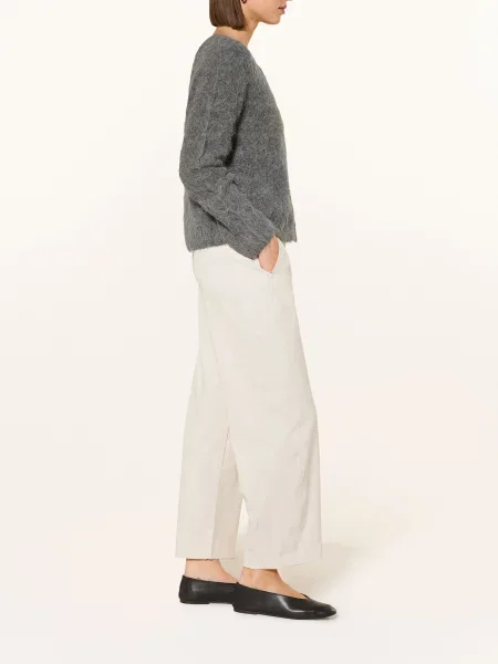 Opus Pants Culotte Kalhoty Mette světle šedá
