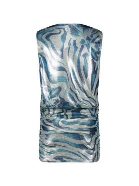 Rochie mini Alberta Ferretti cu imagine cu imprimeu abstract drapată