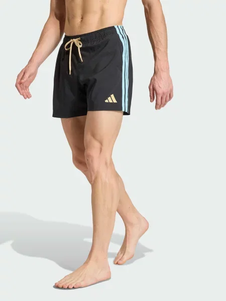 Шорты Adidas в полоску черные