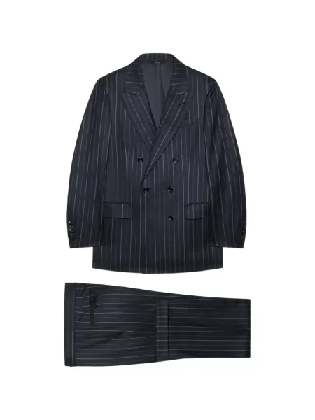 Costum Tom Ford cu două rânduri de nasturi albastru