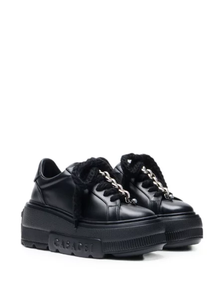 Sneakerși Casadei din piele negru