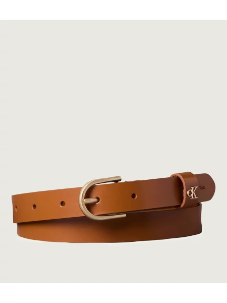 Curea de Damă Calvin Klein Rounded Buckle Ck Loop maro