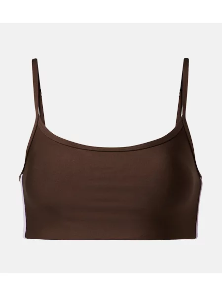 Sutien sport The Upside din țesătură twill maro