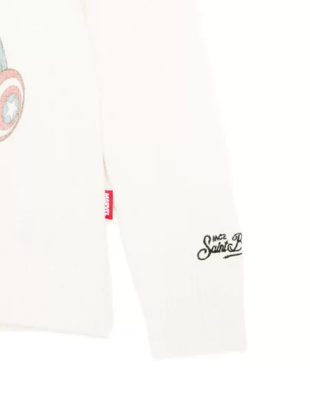 Sweter dziecięcy Mc2 Saint Barth biały