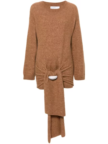 Mała mały sukienka mini Giuseppe Di Morabito garniturowa brązowa