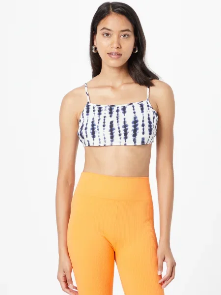 Nasty Gal Top sötétkék fehér