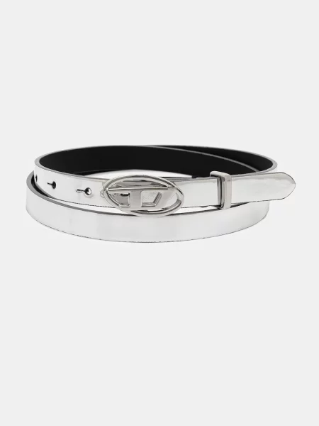 Usnjen Diesel OVAL D-LOGO srebrna