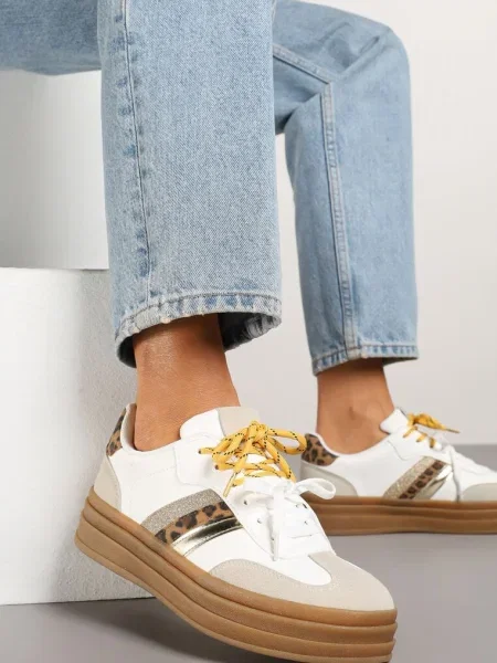 Sneakers Nasalle cu maro alb