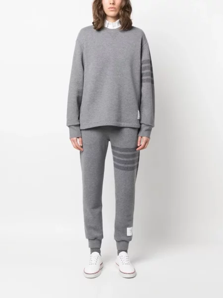 Dryžuotas megztinis Thom Browne pilka