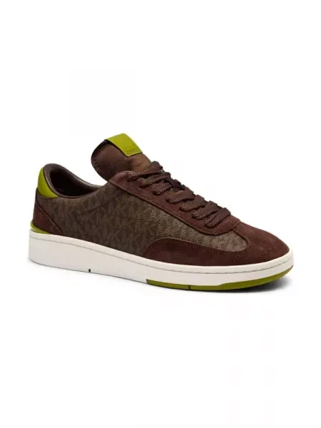 Michael Kors Sneakers WILTON cu adaos de piele maro