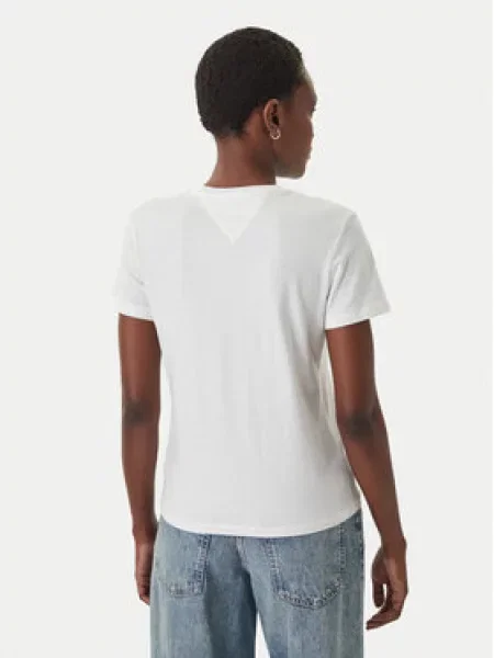 Tričko Tommy Hilfiger Jeans biela