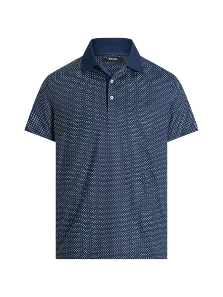 Tricou polo Rlx Ralph Lauren cu imagine cu imprimeu geometric albastru