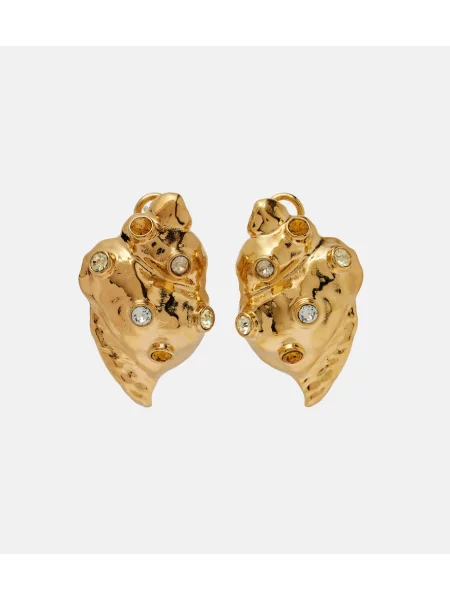 Uhani Oscar De La Renta s kristali zlata