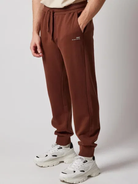 OWN Off With Nature Kalhoty Joggers Felpati' hnědá