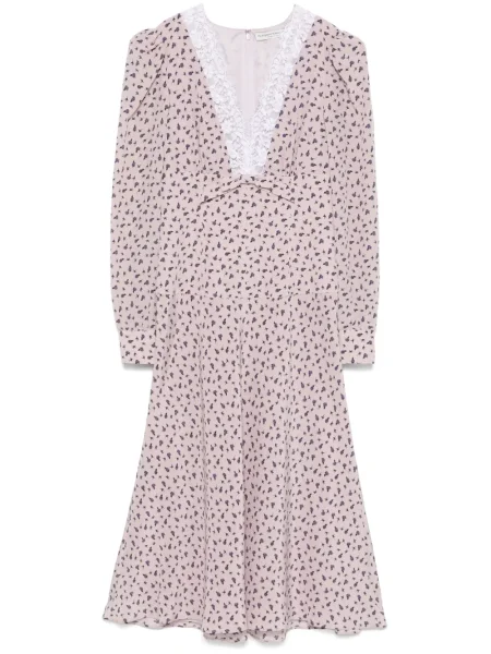 Rochie midi Alessandra Rich cu imagine până la genunchi de costum violet