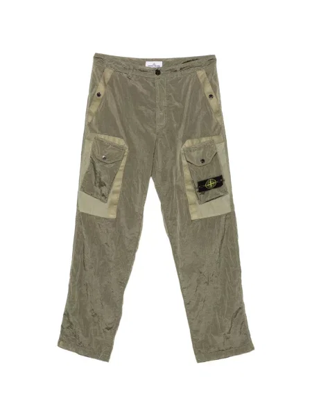 Pantaloni cargo Stone Island cu strasuri verde