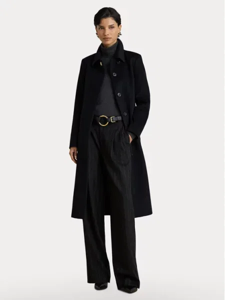 LAUREN RALPH LAUREN Volneni plašč Svetlo rjava