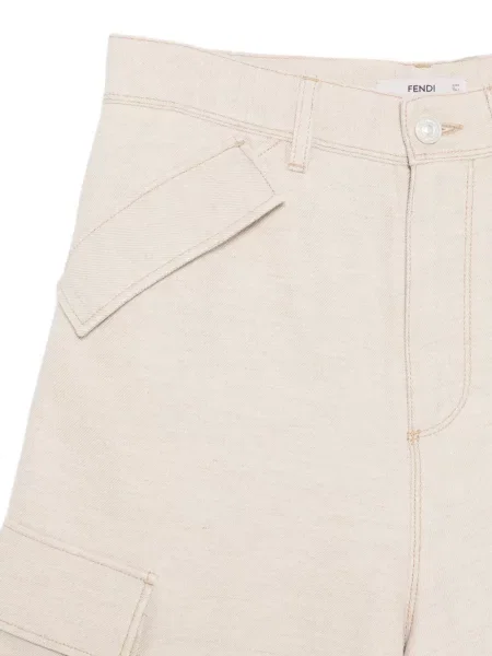 Pantaloni scurți cargo Fendi cu talie înaltă