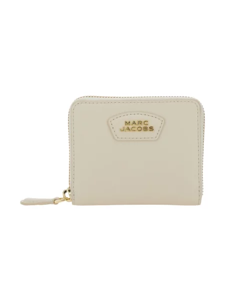 Portfel Marc Jacobs skórzany beżowy