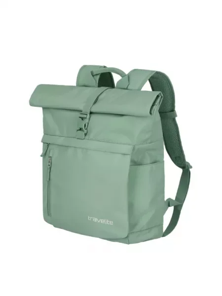 Travelite Basics Roll-up Light Green Hátizsák zöld
