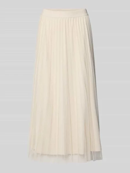 Rozkloszowana spódnica midi z plisami S.oliver Black Label beżowa