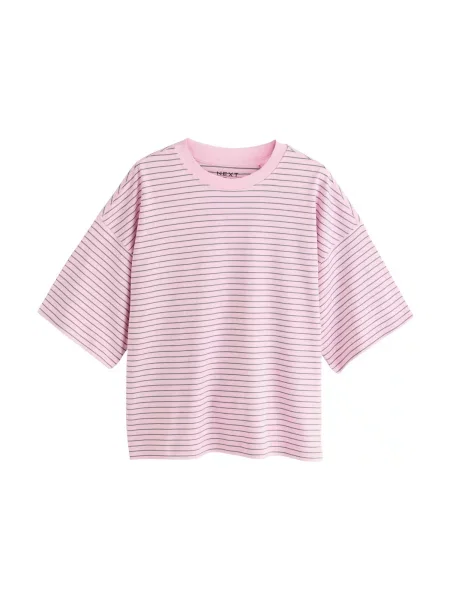 Next Tricou bazalt / roz gri