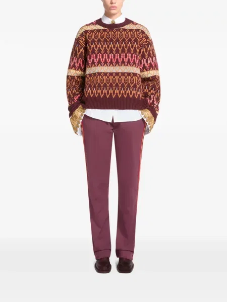 Pulover Dries Van Noten de lână roșu