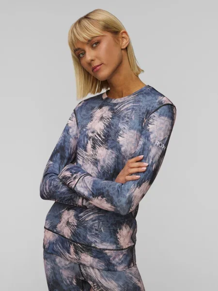 Dámske termo tričko Longsleeve ROXY Daybreak Brushed Top wild wind darknight sivá