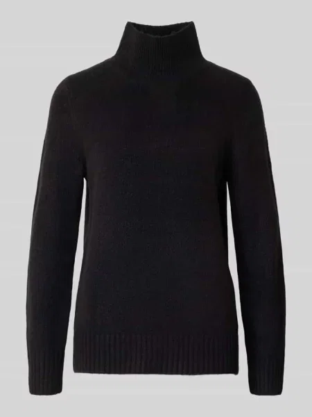Sweter z dzianiny ze stójką Jake*s Casual czarny
