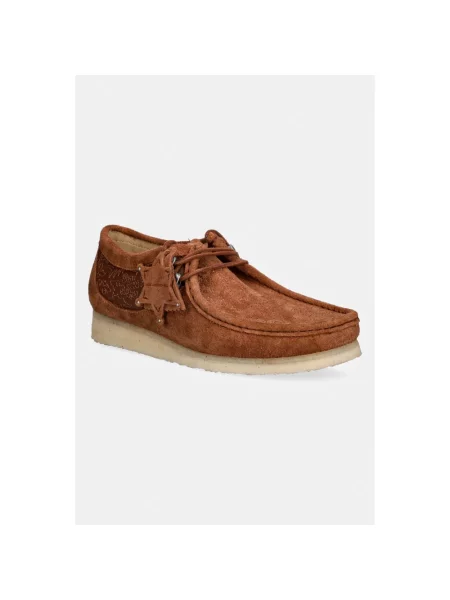 Półbuty Clarks zamszowe brązowe