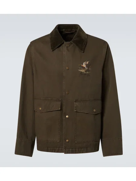 Jakna Burberry iz rebrastega žameta bež