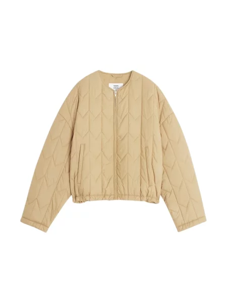 Kurtka Maison Kitsune pikowana brązowa