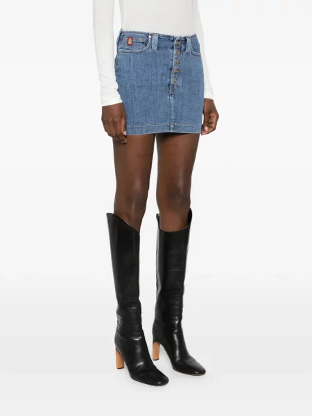 Fustă din denim Dondup albastru