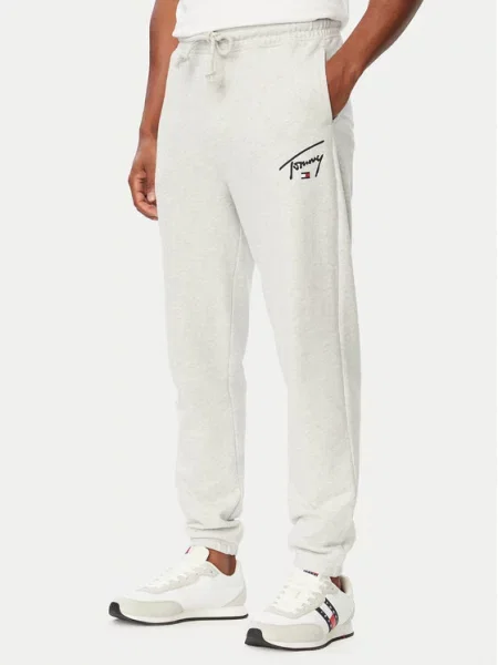 Teplákové kalhoty Tommy Jeans šedé
