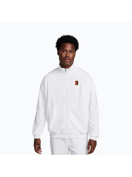 Мъжки тенис суитшърт Nike Court Heritage white/white бяло