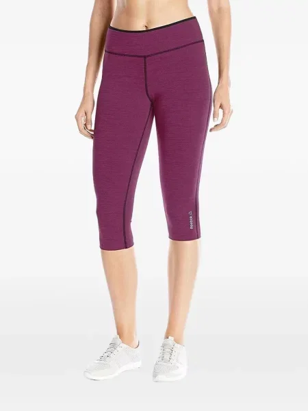 Decupat leggings Reebok cu autograf violet