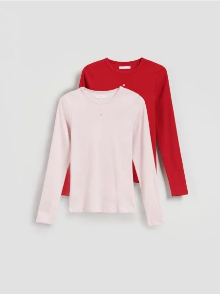 Reserved longsleeve 2 pack czerwony