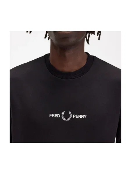 Mikina Fred Perry s výšivkou čierna