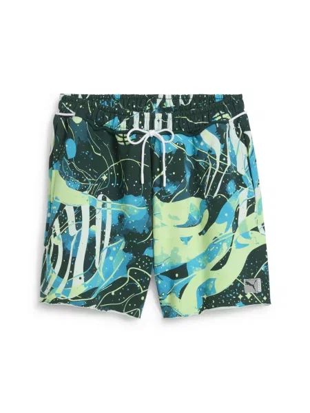 Жіночі Шорти спортивні PUMA Hoop Dreamz Short Ii комбінований верх зелений