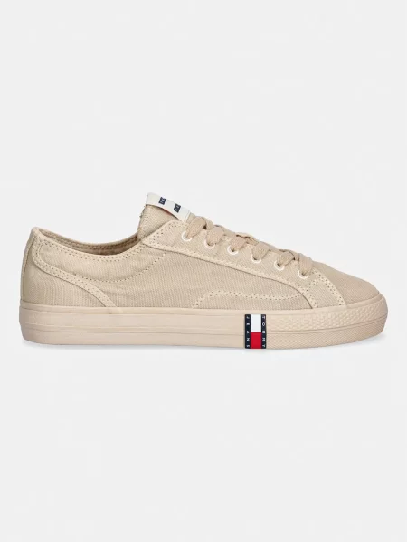 Tommy Jeans Tenis superge Archive Vulc Washed Canvas bež