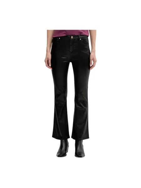 Gaudi spodnie dzwony high waist czarny