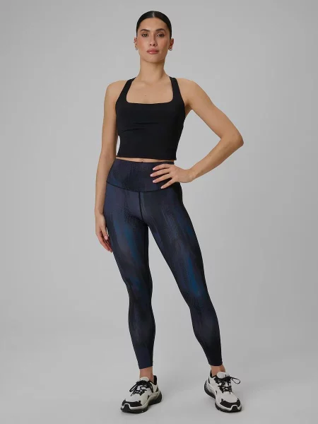 Legginsy fitness szybkoschnące niebieskie
