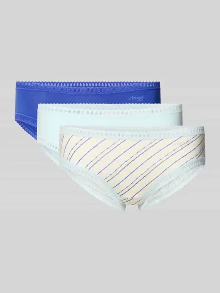Figi o kroju slim fit z nadrukiem z logo model Crush w zestawie 3 szt. Sloggi