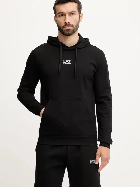Emporio Armani hanorac de cu glugă cu imprimeu negru