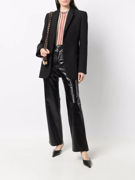 Pruhovaný průsvitný top Jean Paul Gaultier Pre-owned s potiskem červený
