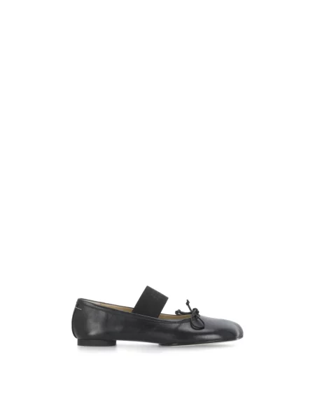 Maison Margiela baleriny skórzane czarny