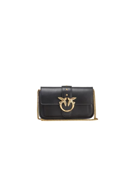 PINKO Torebki Kobieta ONE SIZE Skóra Pocket Love Bag One Simply czarny