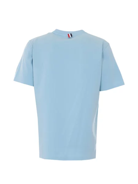 Tricou Thom Browne cu decolteu rotund albastru
