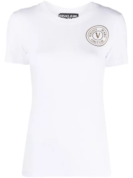 Tricou Versace Jeans Couture cu imagine alb