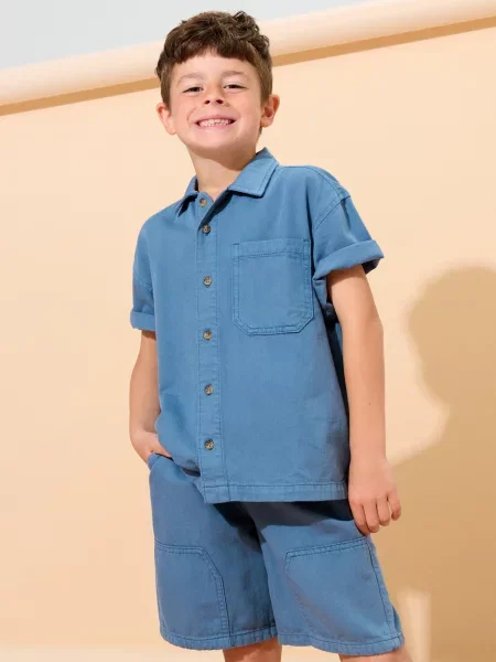 Sinsay Džínové kraťasy mid blue modré